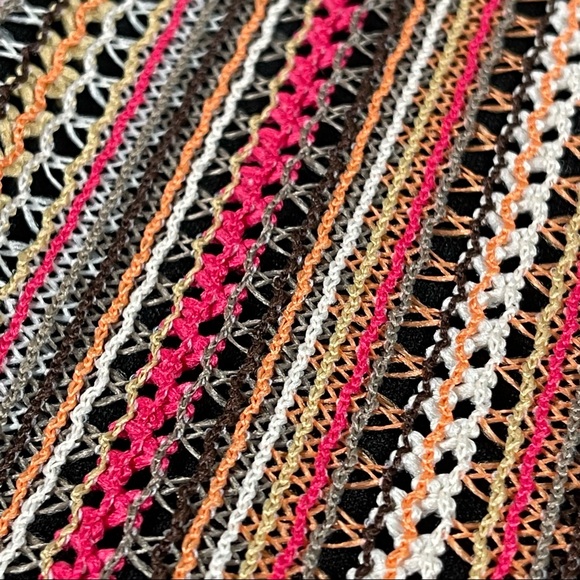 Downeast size Xl multi-colored striped ruffle skater circle style mini skirt EUC - Picture 3 of 10